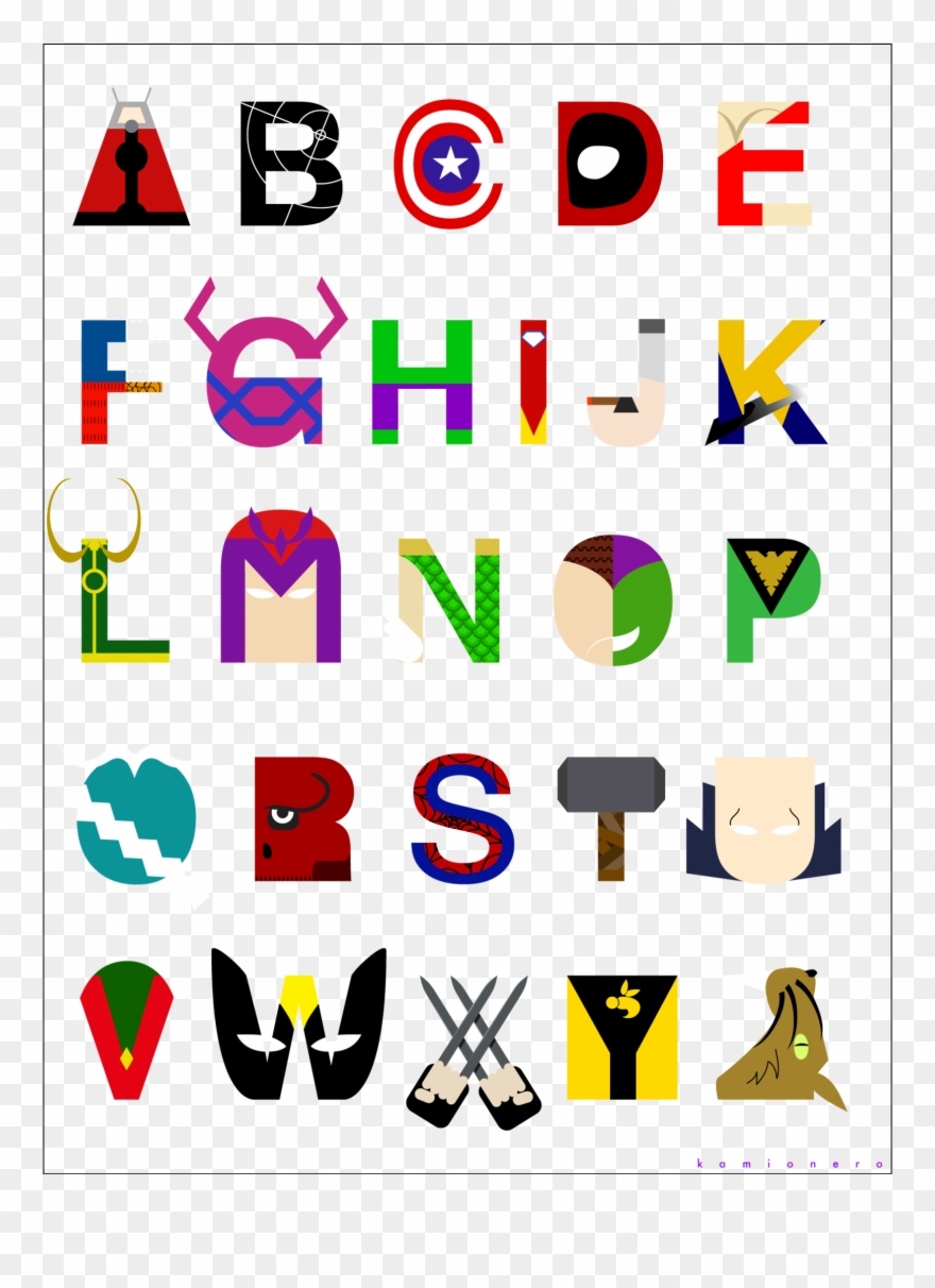 Letters Picture Transparent Huge Freebie Download - Alphabet Design Letters Marvel Clipart