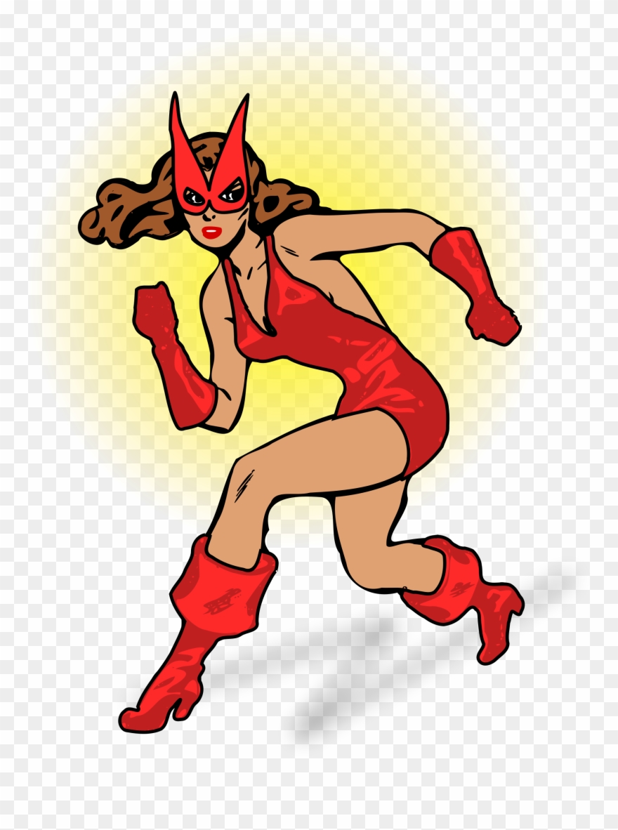 Superhero Public Domain Comics Comic Book Computer - Super Heroine Character Vector Clipart