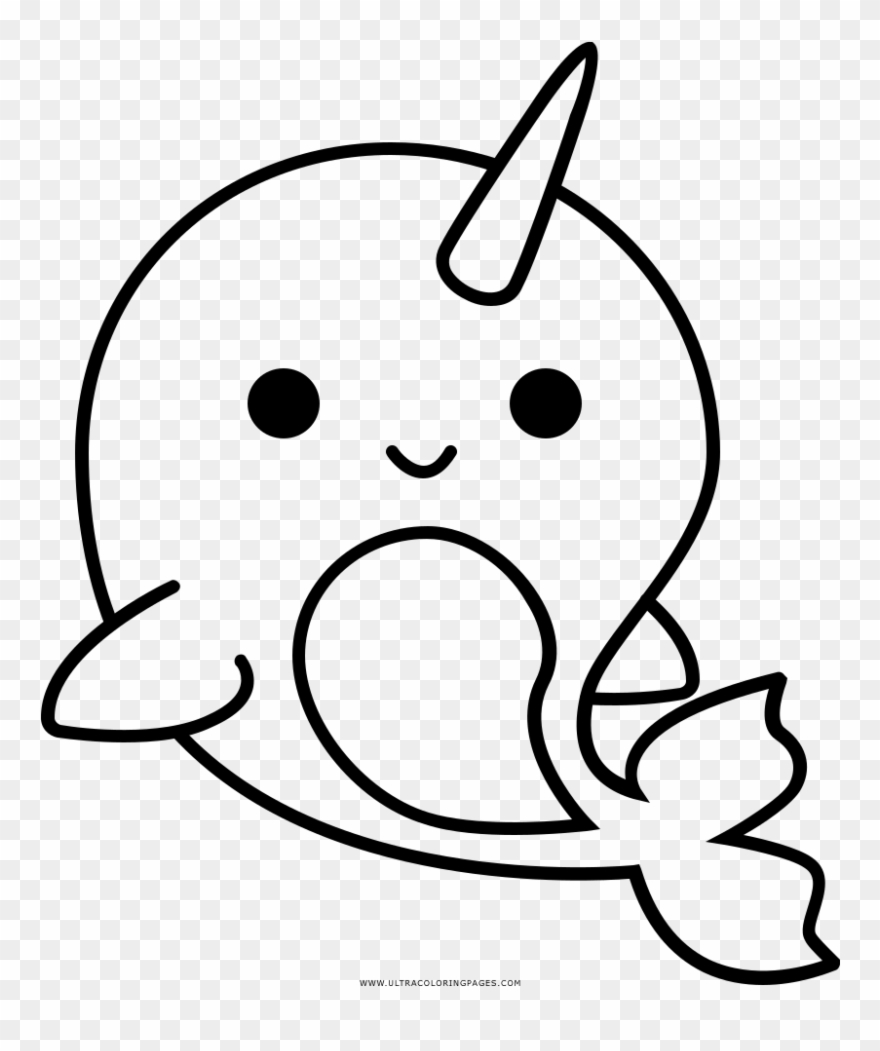 Narwhal Coloring Page Complete Guide Example Kawaii - Baby Narwhal Coloring Pages Clipart