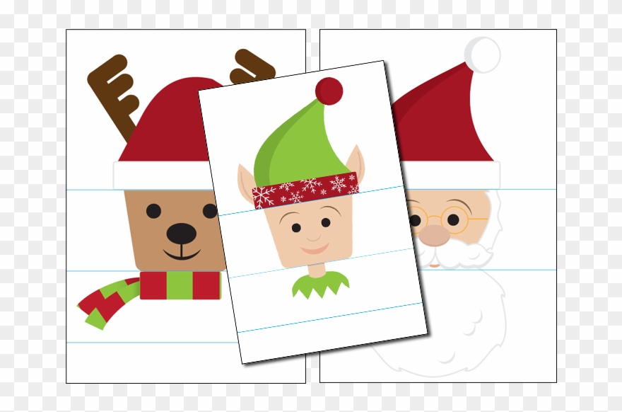 Print Out These Holiday Themed Puzzle Pieces - Cartoon Clipart