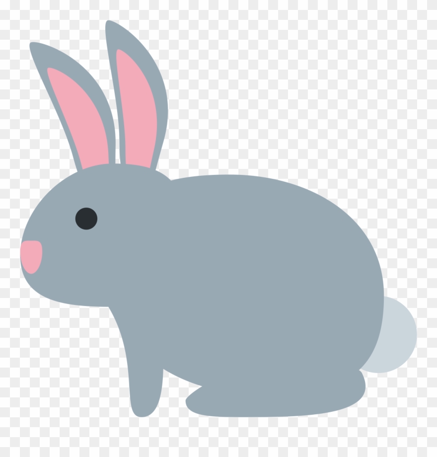 Pink Rabbit Cliparts 9, Buy Clip Art - Rabbit Emoji - Png Download