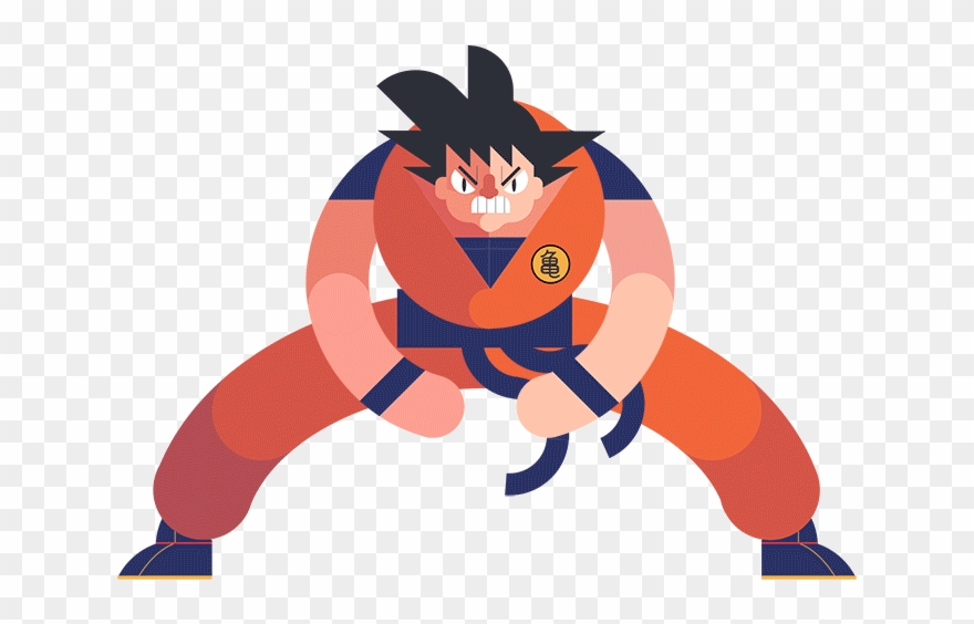 Goku Kaio Ken - Geometric Animation Animated Gif Clipart
