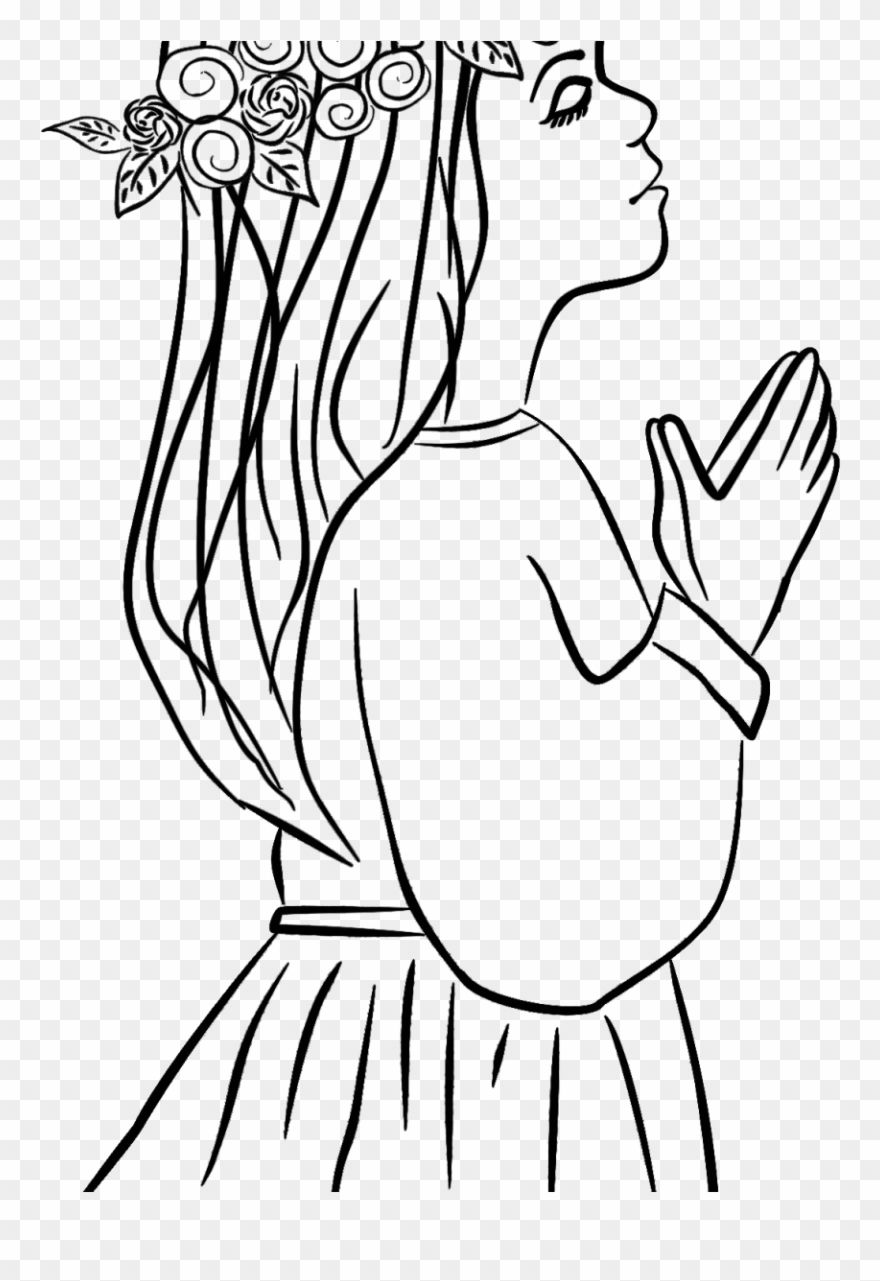 Download Komunia Clipart Eucharist First Communion - Holy Communion Girl Clipart - Png Download