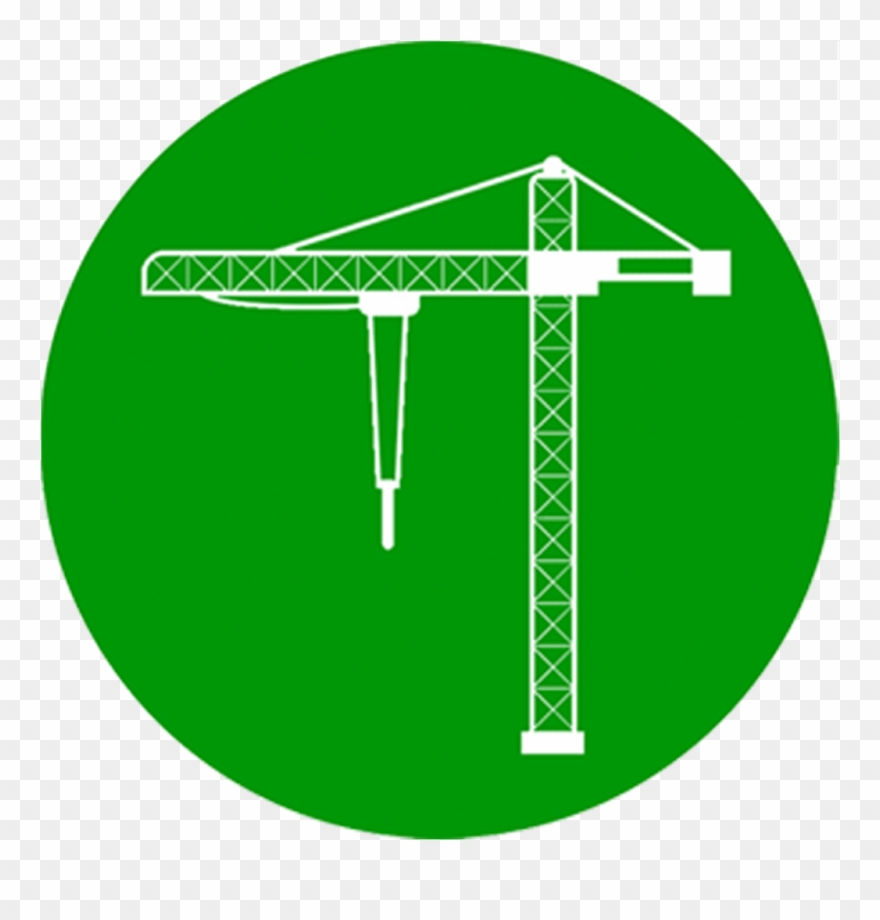 Tower Crane And Passenger Elevators - Circle Clipart
