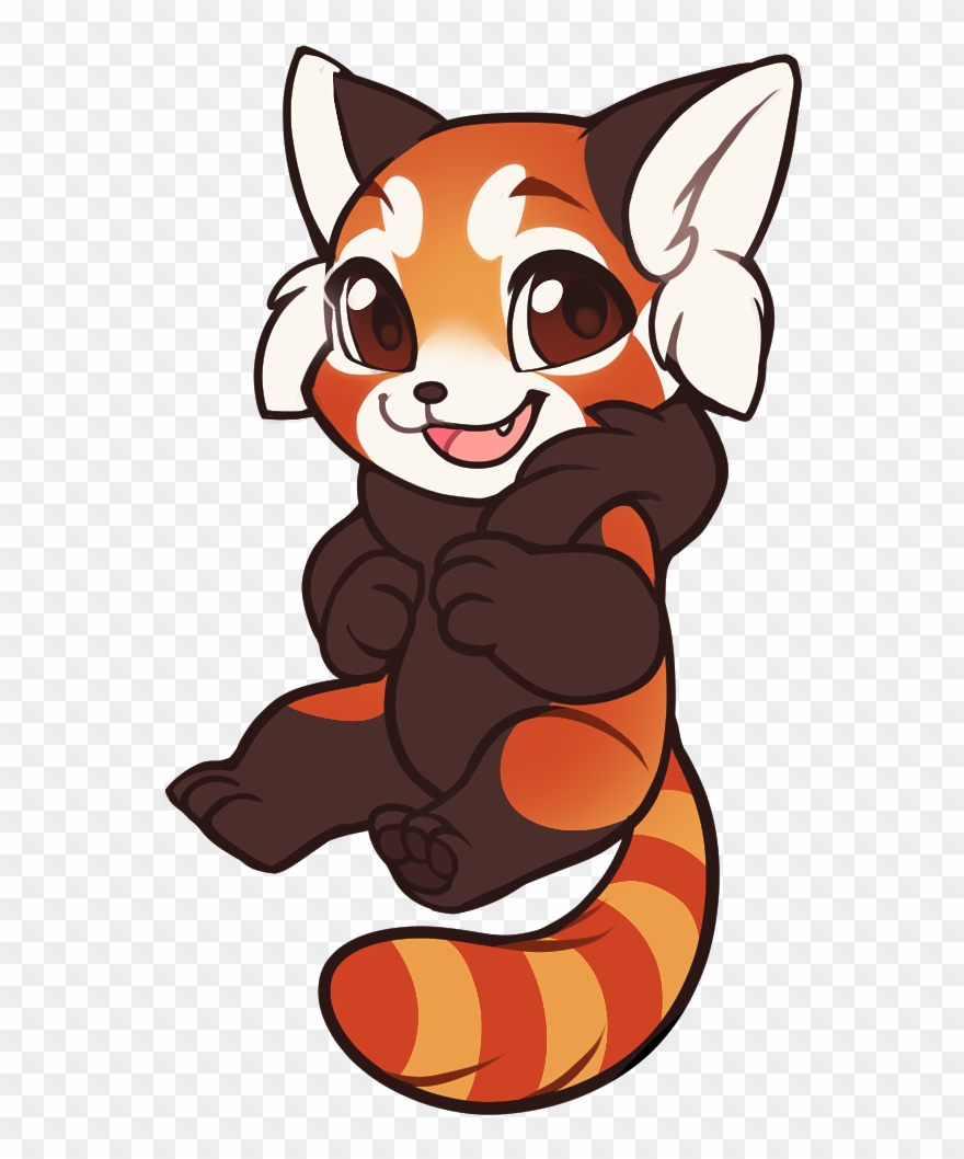 Red Panda Clipart Cartoon Baby - Cartoon Red Pandas - Png Download