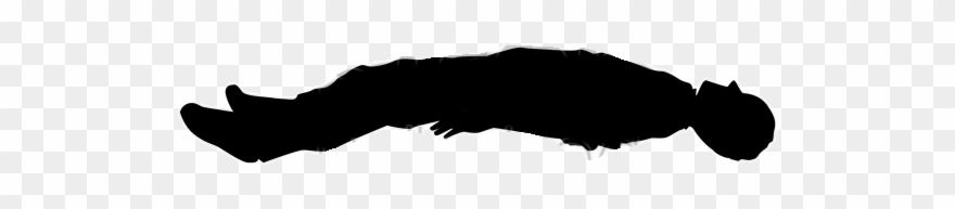 Your Head Smacks The Concrete Road With Such Force - Laying Down Silhouette Clipart