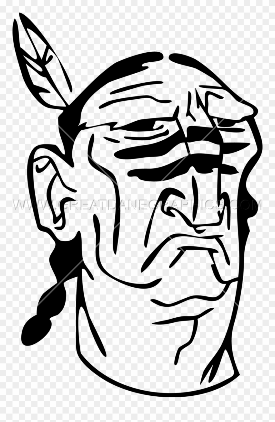 Head Production Ready Artwork For T Shirt - Vinyl Cutter Clipart