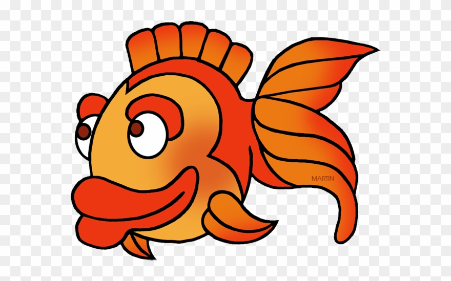 Animals Clip Art By Phillip Martin, Orange Fish Png - Phillip Martin Fish Transparent Png