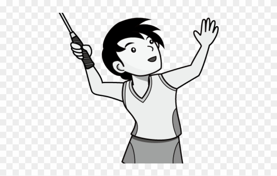 Badminton Clipart Kid Play - バトミントン を し て いる 絵 - Png Download