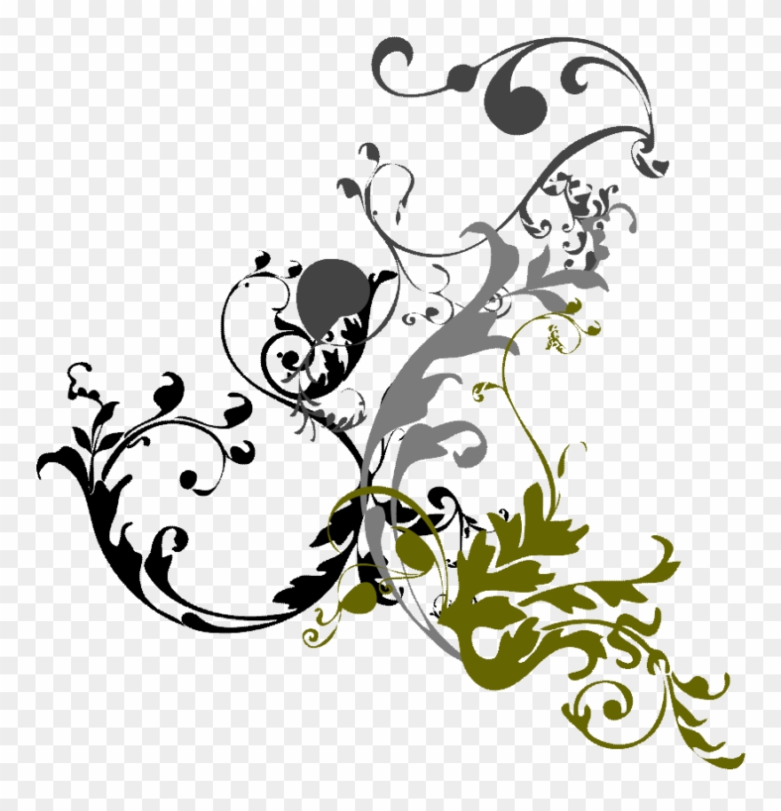 Curly Black Swirl Clipart Cliparthut - Fancy Design - Png Download