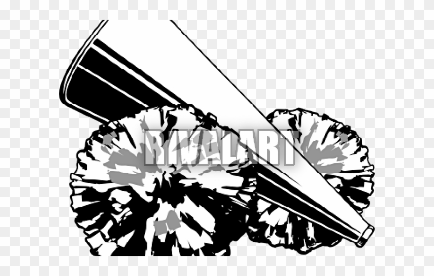 Pom Clipart - Megaphone And Pom Poms - Png Download