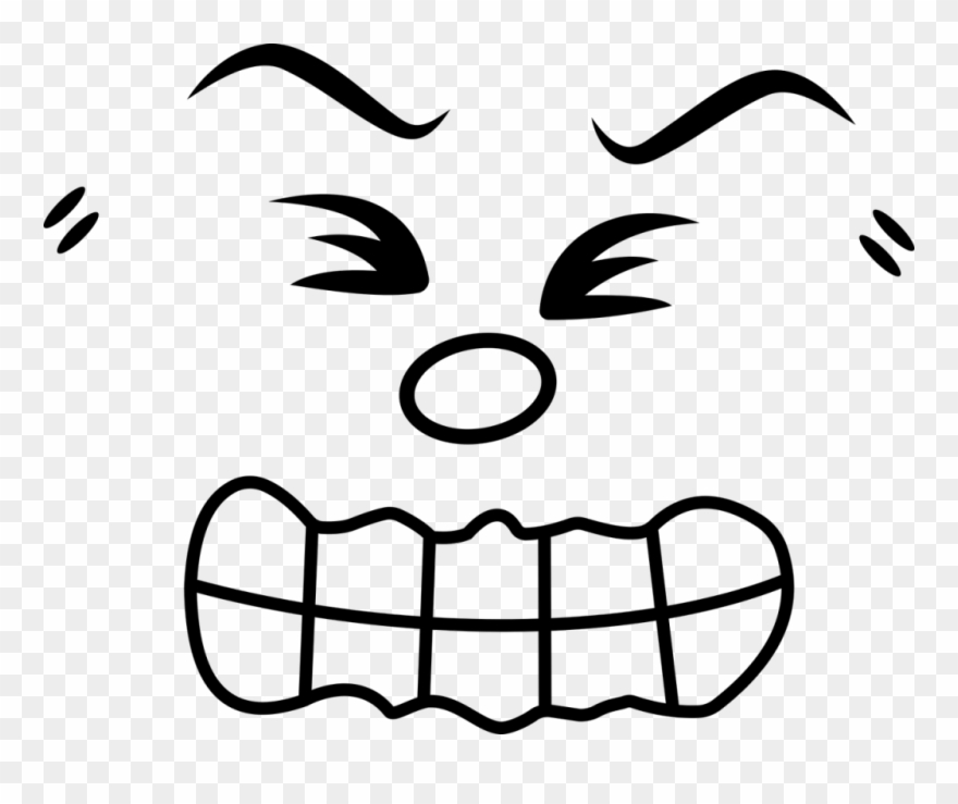 Angry Cartoon Face 26, Buy Clip Art - Pain Face Png Transparent Png