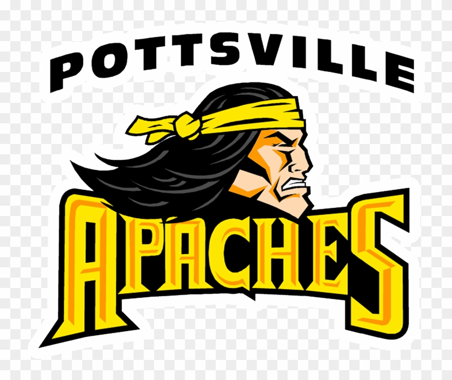Pottsville Girls Varsity Competitive Cheer - Pottsville Apaches Clipart
