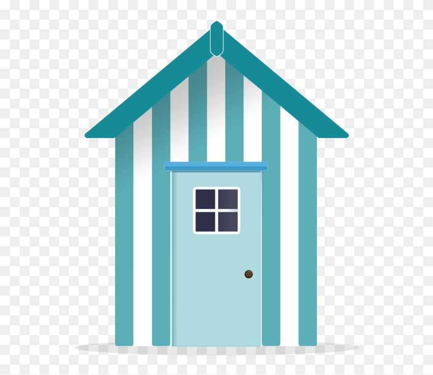Svg Black And White Stock Beach House Clipart - Clip Art Beach Hut - Png Download