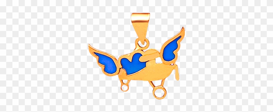 Angel Wings In Blue Enamel - Emblem Clipart