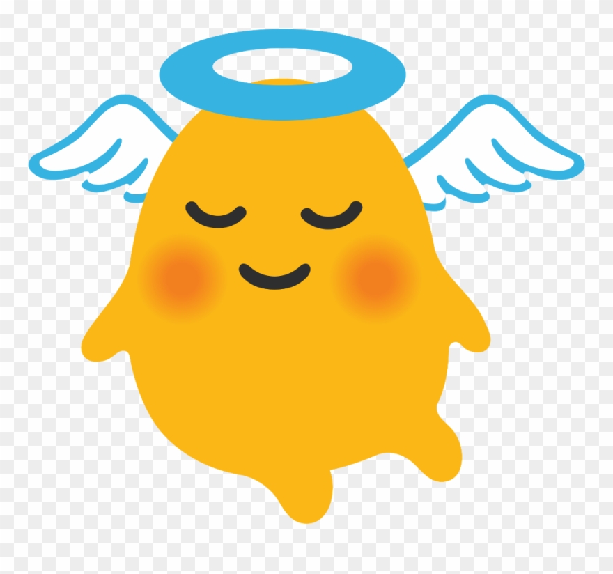 Emoji Angel Emoji Cute Funny Halo Emojisticker Angelemo - Google Angel Emoji Clipart