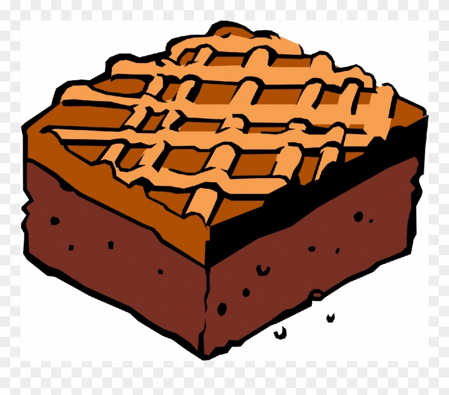 Brownie Clipart Plain Chocolate Brownie Png Download (1372255