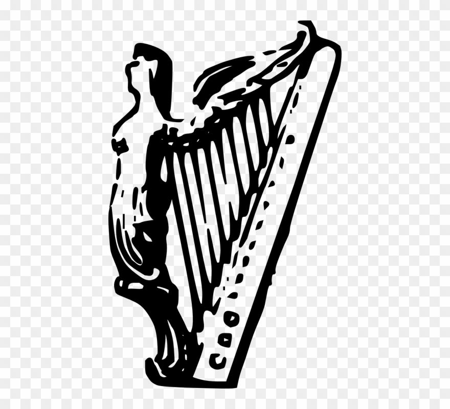 Harp, Angel, Musical Instrument, Instrument, Religious - Instrumento Musical Dos Anjos Clipart
