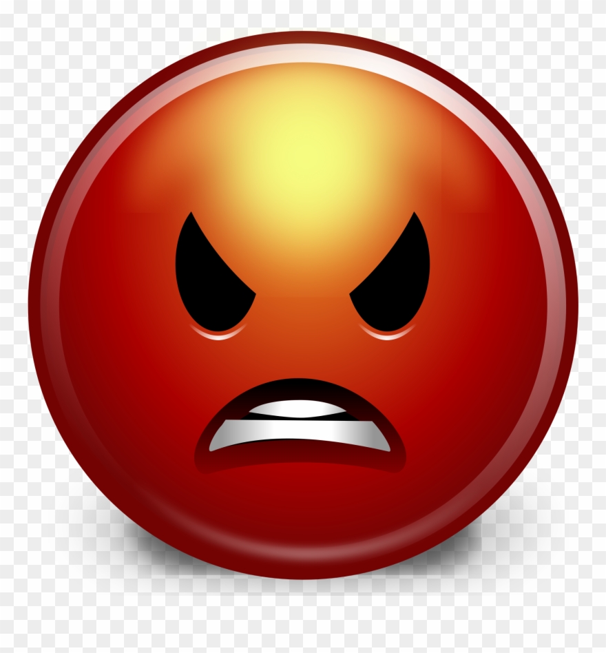 Angry Smiley Face 22, Buy Clip Art - Emoticon - Png Download