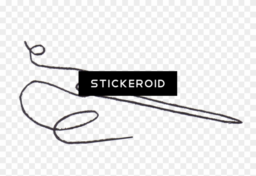 Sewing Needle - Drawing Clipart