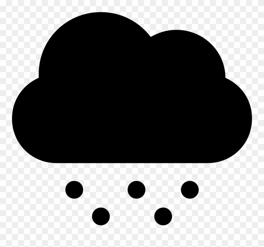 Snow Or Hail Black Cloud Weather Symbol Comments - Snow And Hail In Cloud Clipart