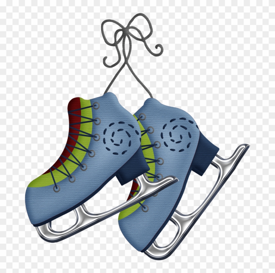 Hiver, Graphiques De Noël, Clip Art Noël, Clipart Hiver, - Christmas Ice Skates Clipart - Png Download