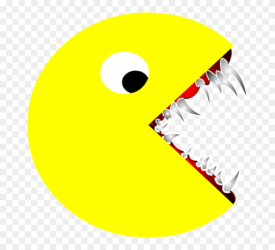 Scary Cartoon Images 26, Buy Clip Art - Scary Pacman - Png Download
