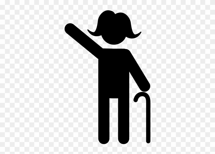 Cane Rubber Stamp - Walking Stick Clipart