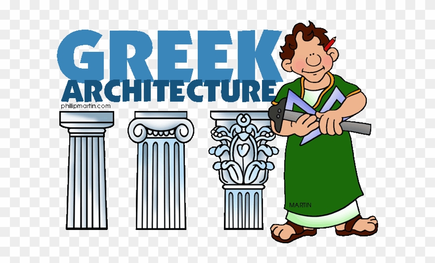 Greek Clip Art - Ancient Greek Architecture Cartoon - Png Download