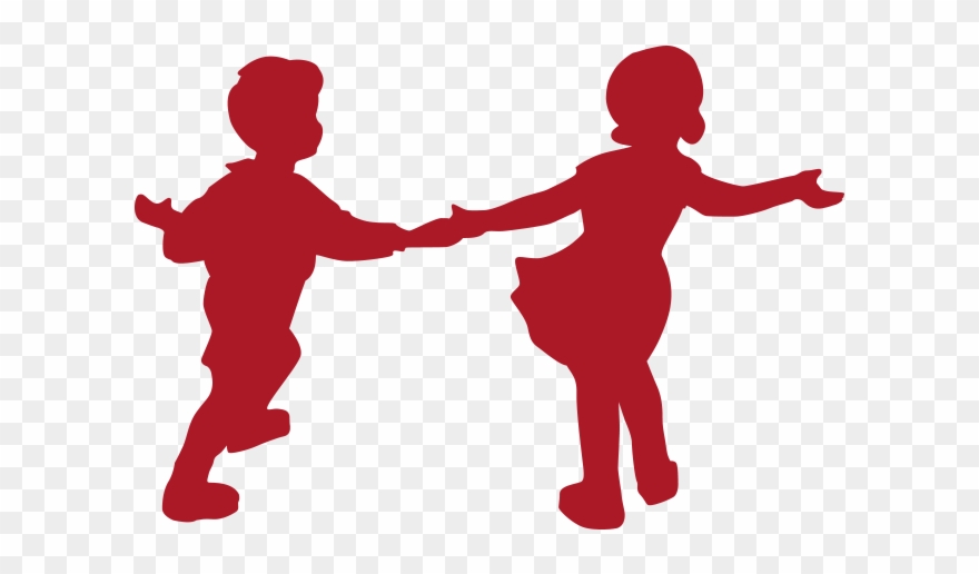 El Ele Tutuşun Çocuklar Silüeti - Çocuk Ve Öğretmen Silüet Clipart