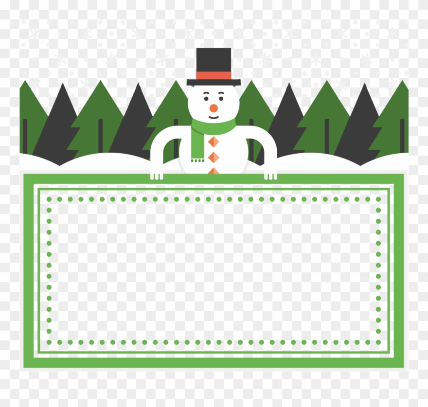 Snowman Frames Clipart - 聖誕雪人 - Png Download