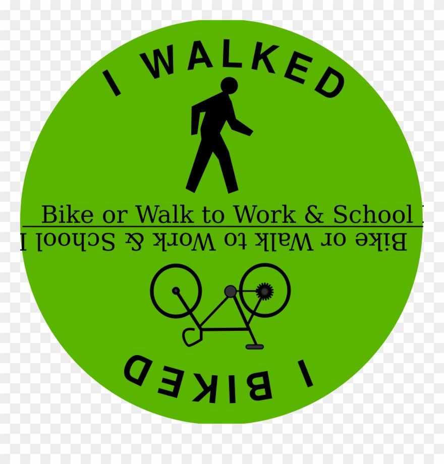 Big Image - Walk And Bike To Work Clipart
