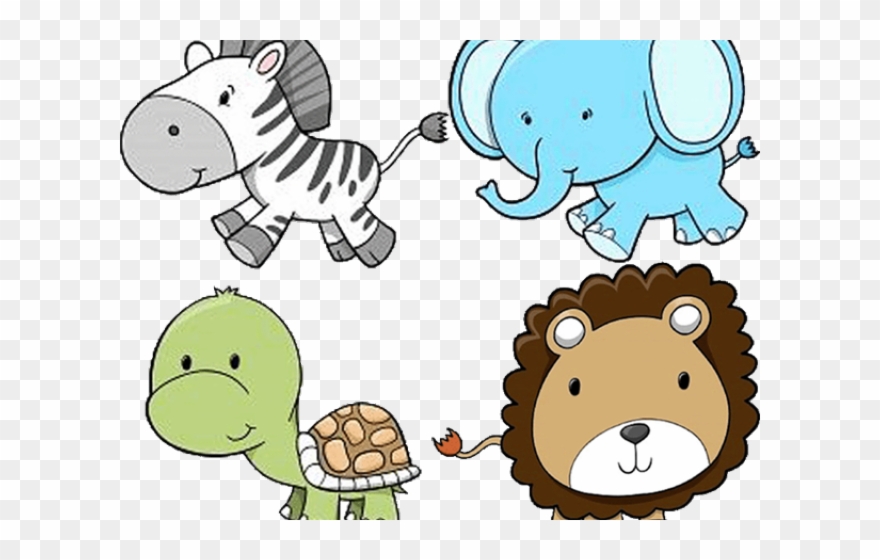 Bar Clipart Zoo - Baby Zoo Animals Cartoon - Png Download