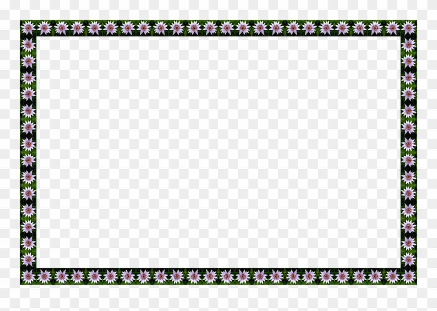 Purple Flower Border 16, Buy Clip Art - Poetry - Png Download