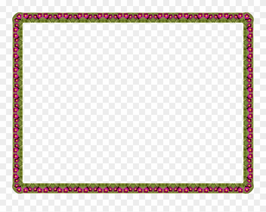 Flower Border Art 28, Buy Clip Art - Illustration - Png Download