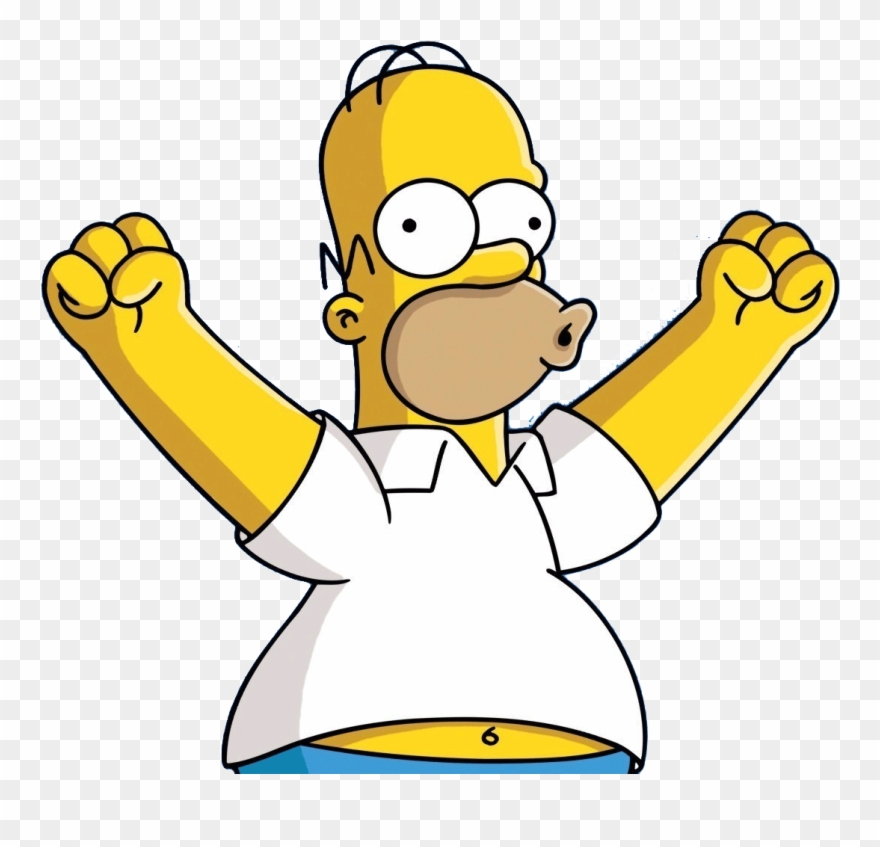 Happy Alegre Simps Gif Homer Simpson Uhu Clipart Pinclipart