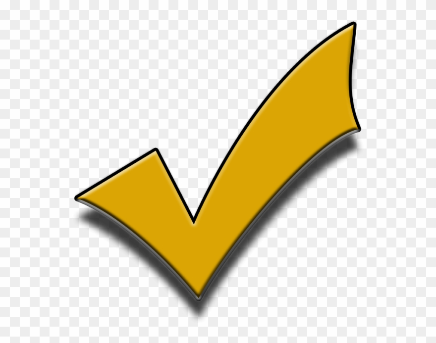 Free Download Yellow Png Tick Transparent Background - Tick Transparent Clipart