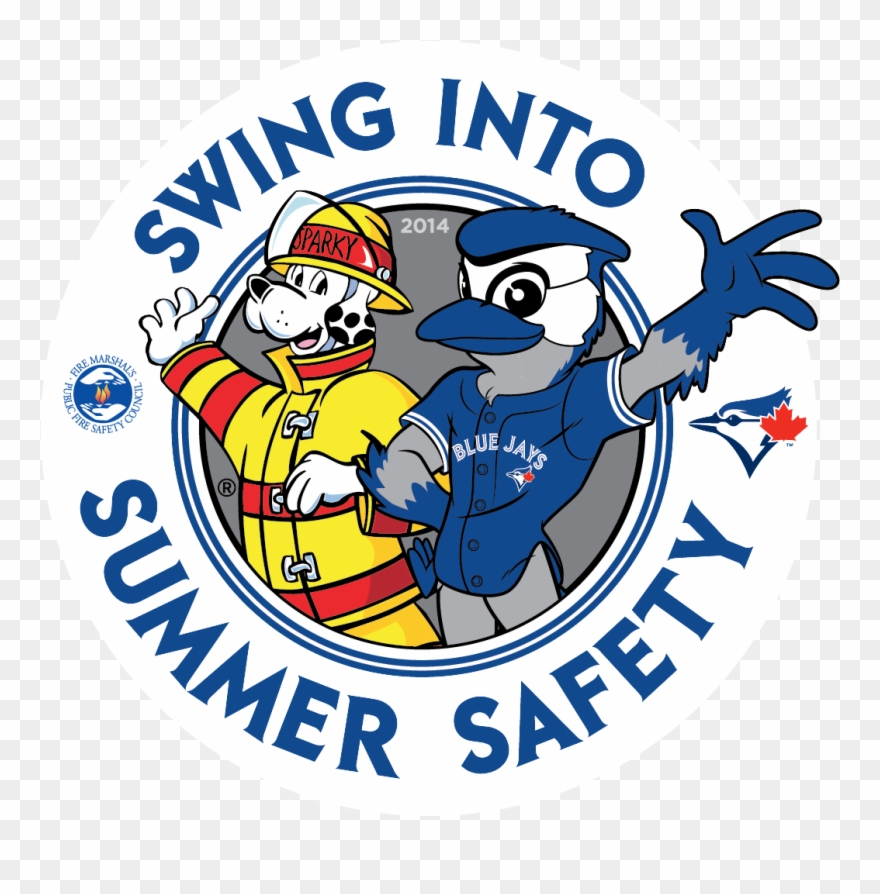 Swing Into Summer Safety Logo - Mlb Toronto Blue Jays 8-by-8 Inch Diecut Colored Decal Clipart