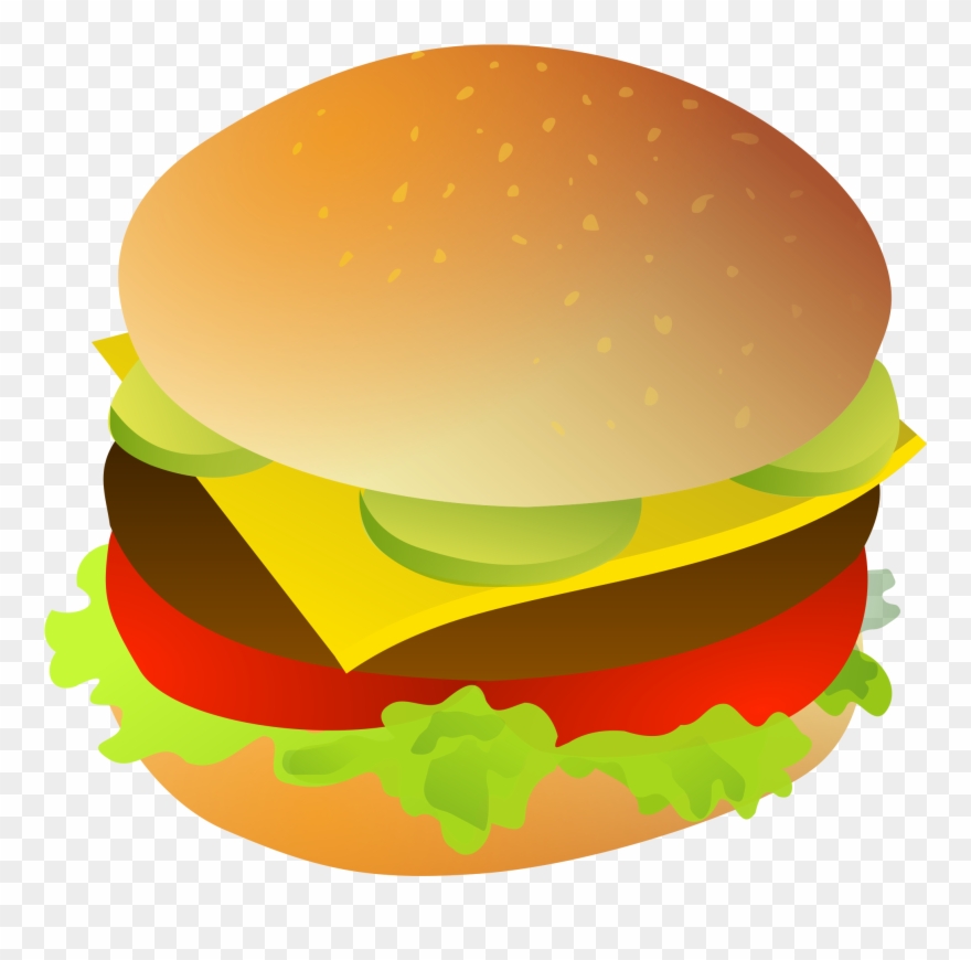 Hamburger Svg Fast Food Svg Freeuse Stock - Burger Clipart Transparent Background - Png Download