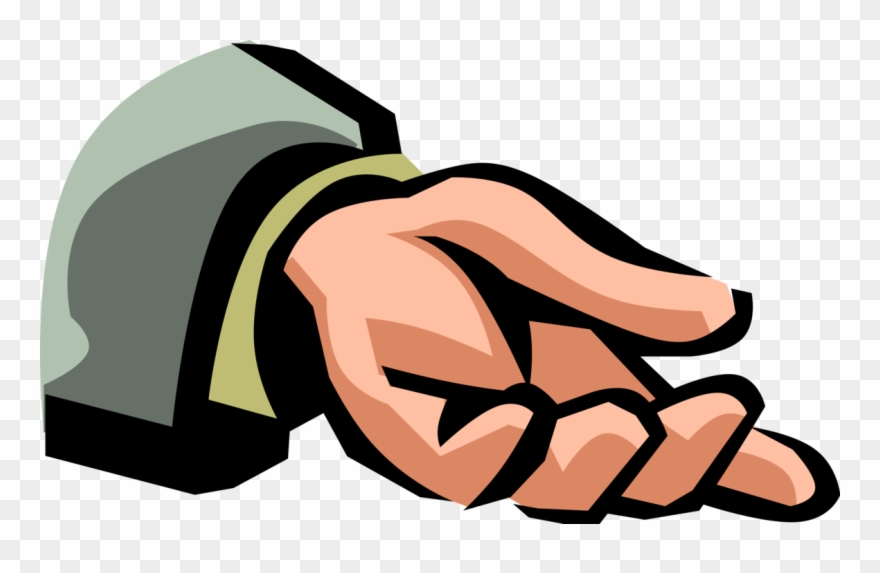 Vector Illustration Of Outstretched Hand Looking For - Vector Graphics Clipart