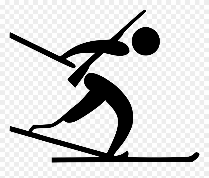 File - Biathlon - Paralympic Pictogram - Svg - Biathlon Paralympics Clipart