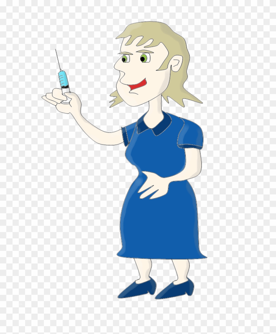 Nurse Drugs Syringe - Gambar Kartun Suntik Clipart