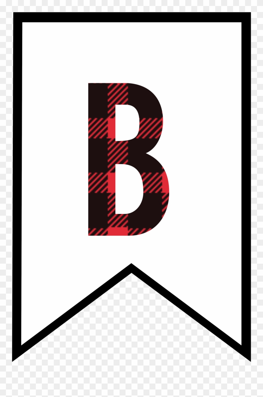 A Buffalo Plaid Banner Letter - Buffalo Plaid Letters Free Clipart