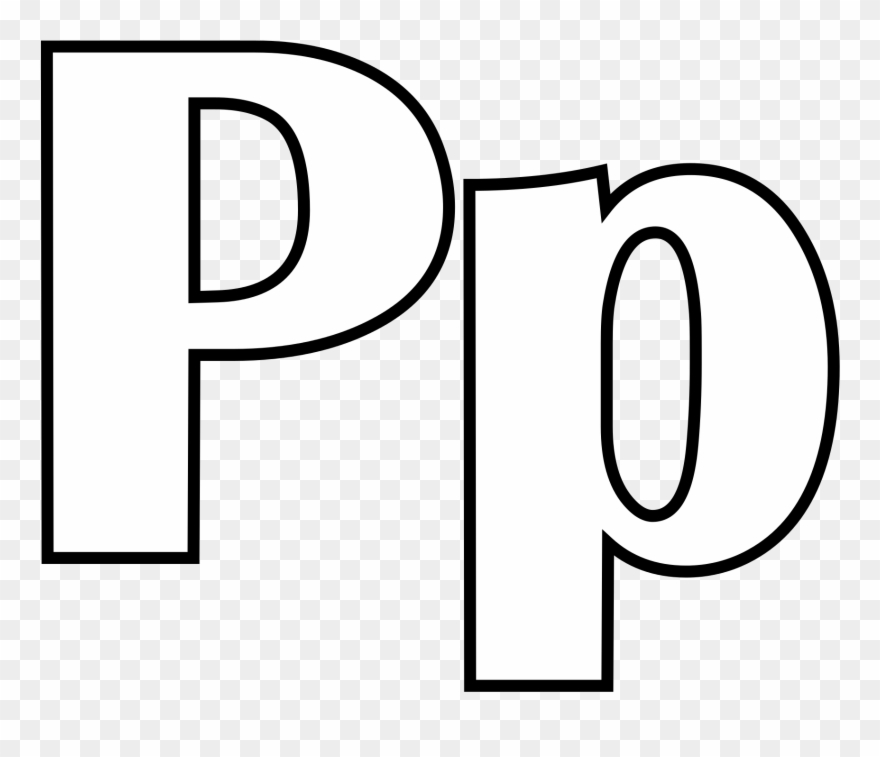 Open - P Letter For Colouring Clipart
