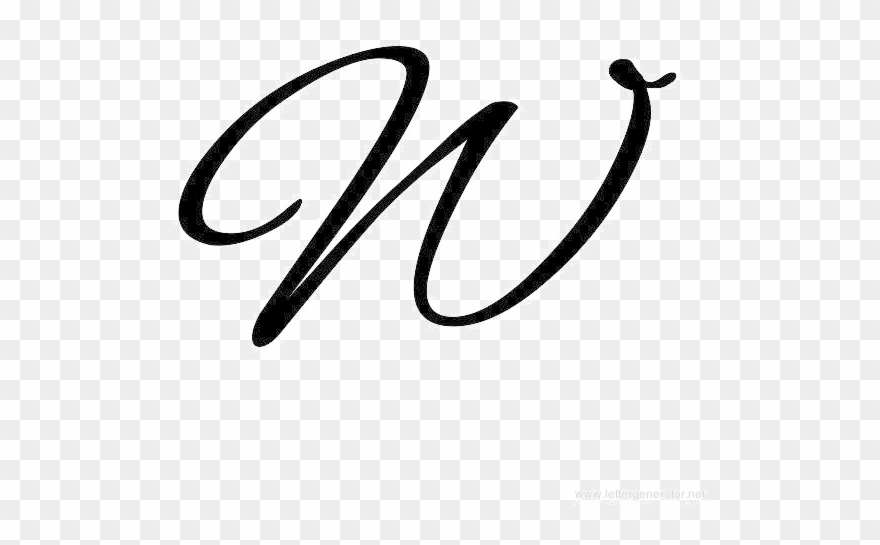 Calligraphy Letter W - Calligraphy Fonts W Clipart