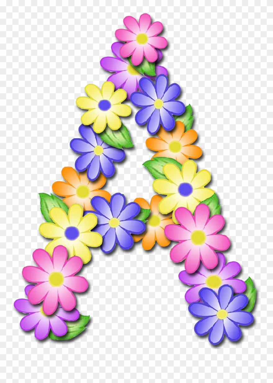 Letter Floral Design - Letras De Flores Abecedario Clipart