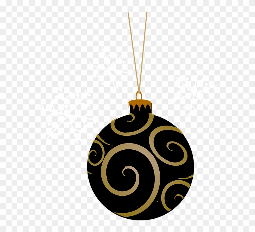 Dallas Cowboy Clipart 21, Buy Clip Art - Black And Gold Christmas Ornament - Png Download