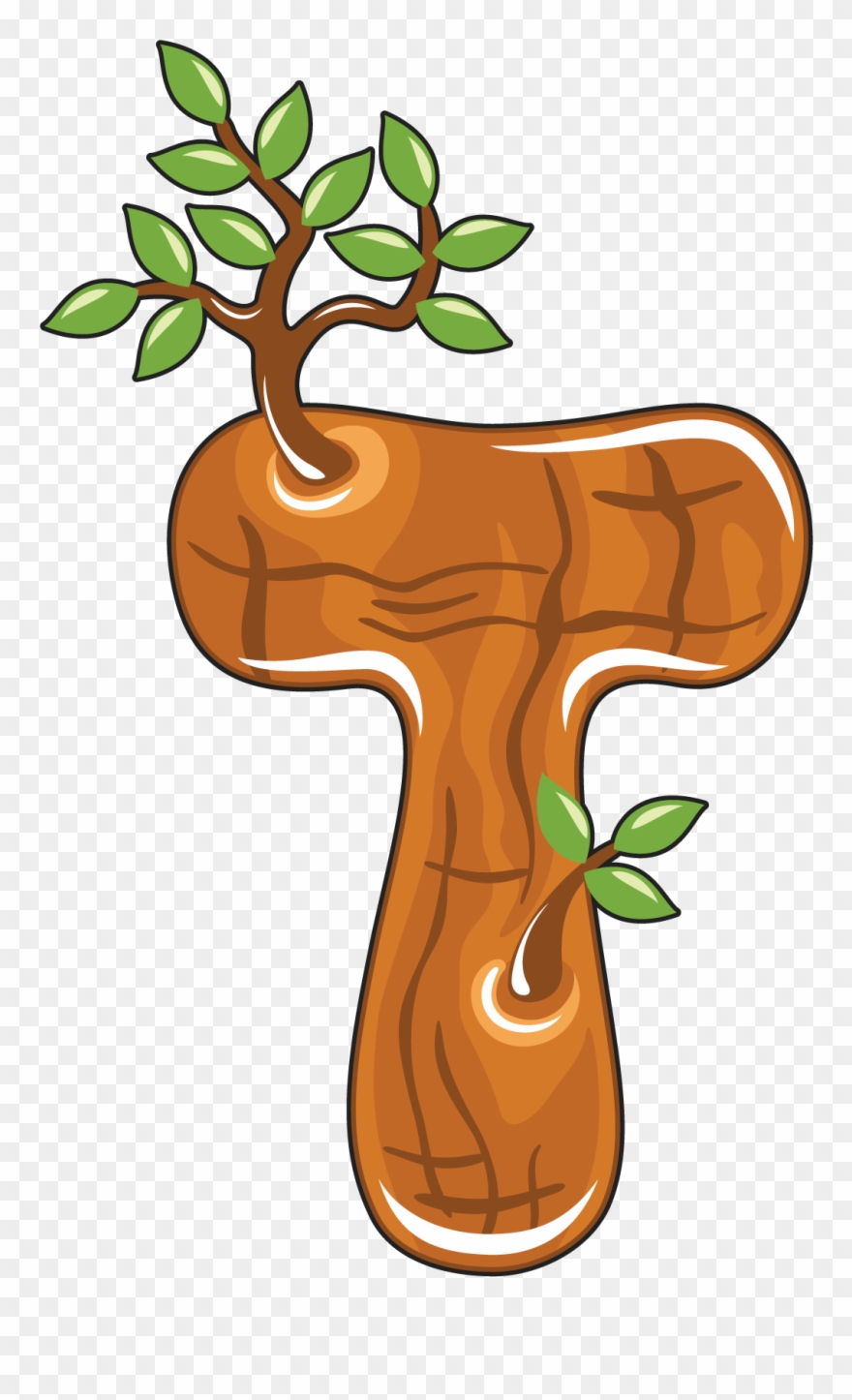 Lettering Clipart Letter T - Letter T Tree Png Transparent Png