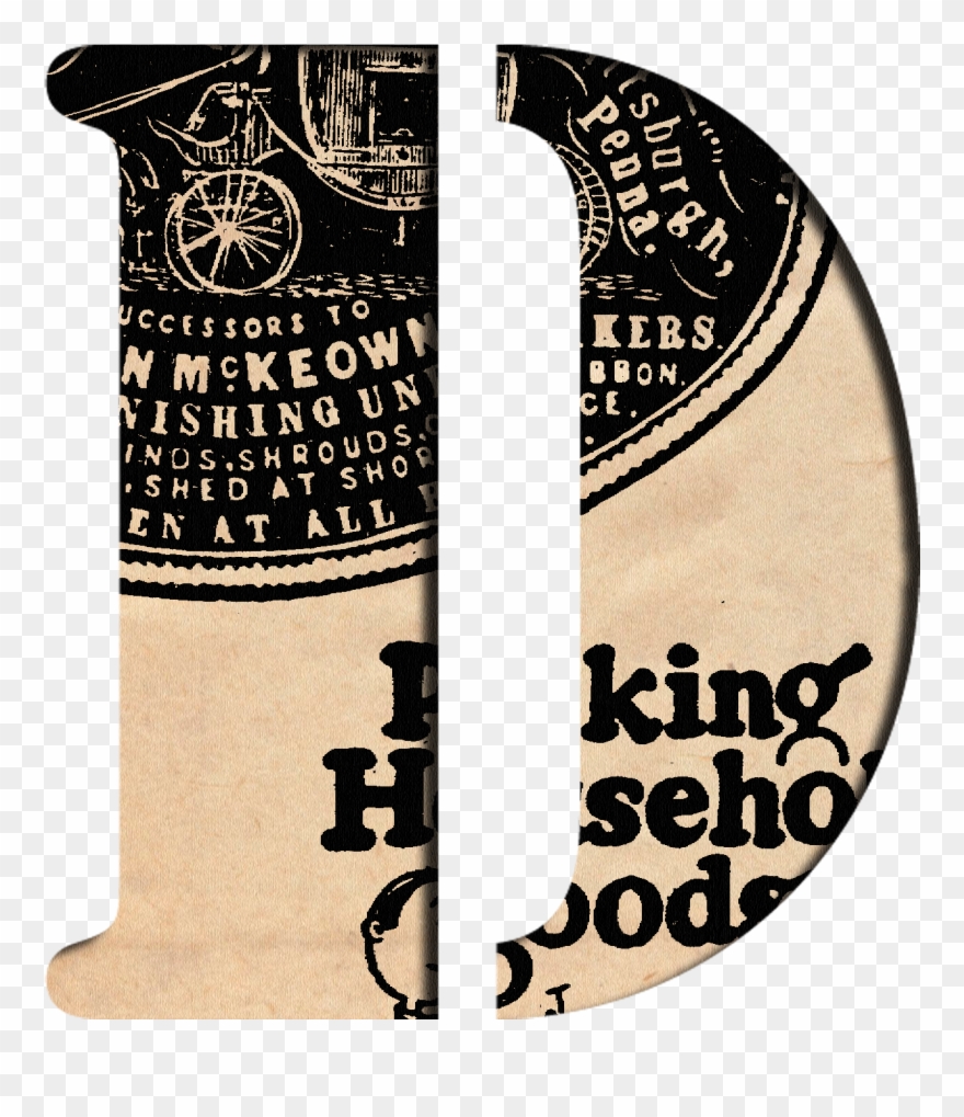 Vintage 'd' - Illustration Clipart