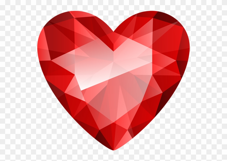 Download Red Diamond Heart Png Clipart Clip Art Diamond - Diamond Heart Png Transparent Png